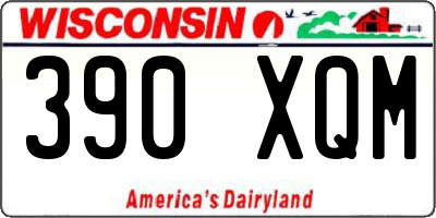 WI license plate 390XQM