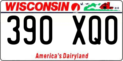 WI license plate 390XQO