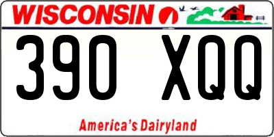 WI license plate 390XQQ