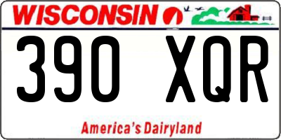 WI license plate 390XQR