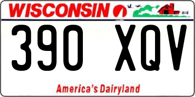 WI license plate 390XQV