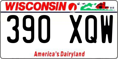 WI license plate 390XQW