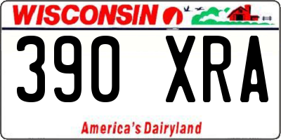 WI license plate 390XRA