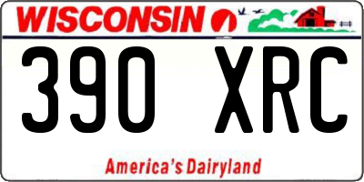 WI license plate 390XRC