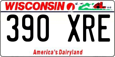 WI license plate 390XRE