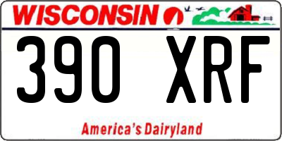 WI license plate 390XRF