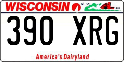 WI license plate 390XRG