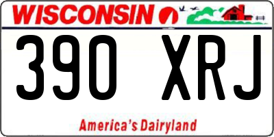 WI license plate 390XRJ