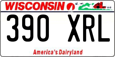 WI license plate 390XRL