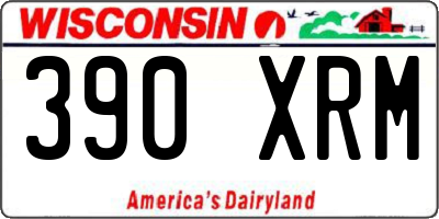 WI license plate 390XRM