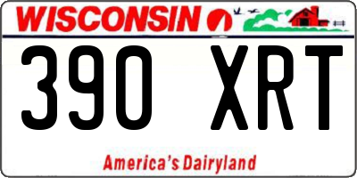 WI license plate 390XRT