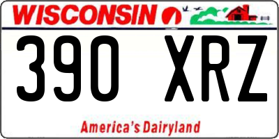 WI license plate 390XRZ