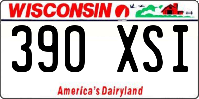 WI license plate 390XSI