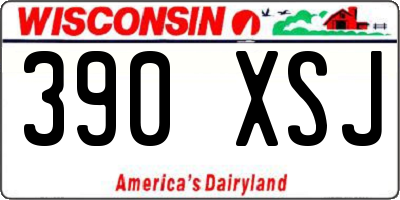 WI license plate 390XSJ