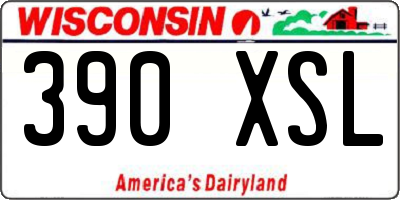 WI license plate 390XSL