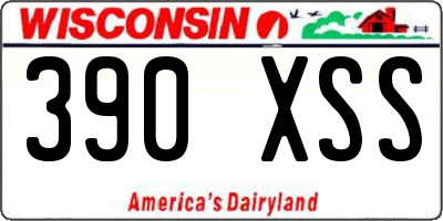 WI license plate 390XSS