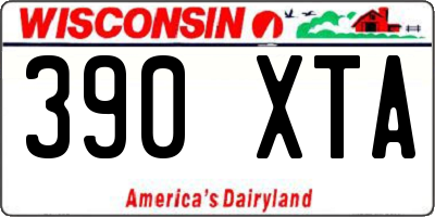 WI license plate 390XTA