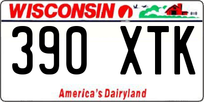 WI license plate 390XTK