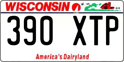 WI license plate 390XTP