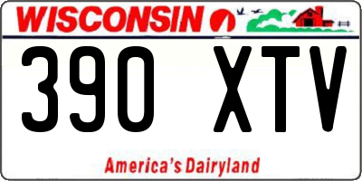 WI license plate 390XTV