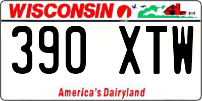 WI license plate 390XTW