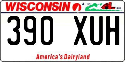 WI license plate 390XUH