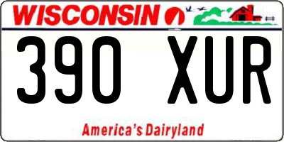 WI license plate 390XUR
