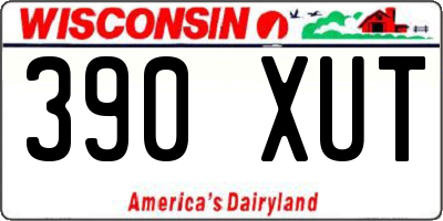 WI license plate 390XUT