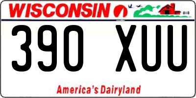 WI license plate 390XUU