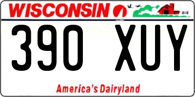 WI license plate 390XUY