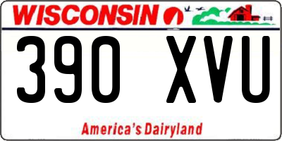 WI license plate 390XVU