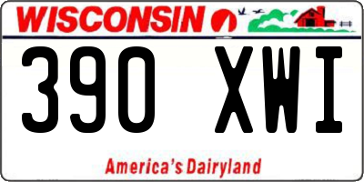 WI license plate 390XWI