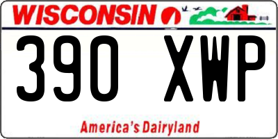 WI license plate 390XWP