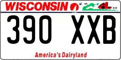 WI license plate 390XXB