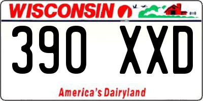 WI license plate 390XXD