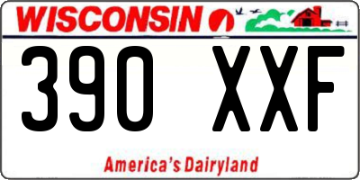 WI license plate 390XXF