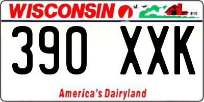 WI license plate 390XXK