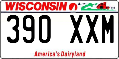 WI license plate 390XXM