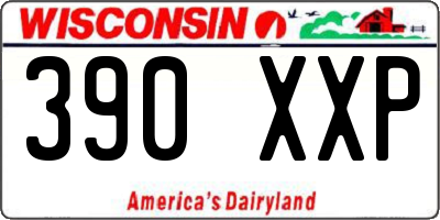 WI license plate 390XXP