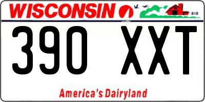 WI license plate 390XXT