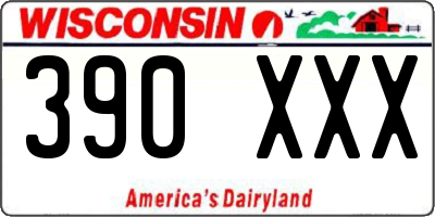 WI license plate 390XXX
