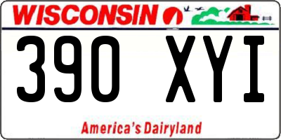 WI license plate 390XYI