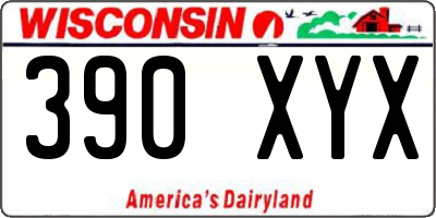 WI license plate 390XYX