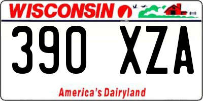 WI license plate 390XZA