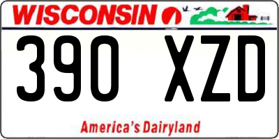 WI license plate 390XZD