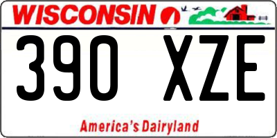 WI license plate 390XZE