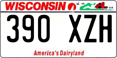 WI license plate 390XZH