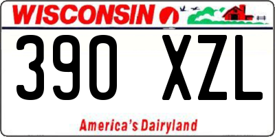 WI license plate 390XZL