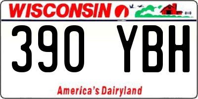 WI license plate 390YBH