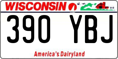 WI license plate 390YBJ